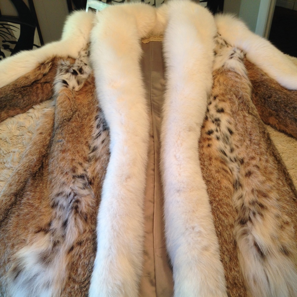 Fur Coat Spotte Lynx and White Fox Full Length